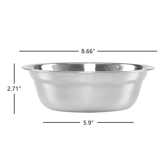 Alt view image 3 of 7 - 4 Packs Stainless Steel Mixing Bowls, Serving Bowls, 8.66 Inches