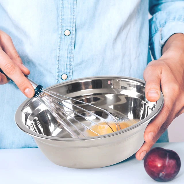 Alt view image 5 of 7 - 4 Packs Stainless Steel Mixing Bowls, Serving Bowls, 8.66 Inches