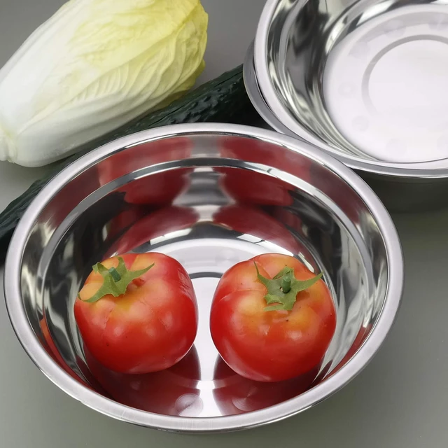 Alt view image 6 of 7 - Metal Mixing Bowls, Stainless Steel Serving Bowl, Set of 4