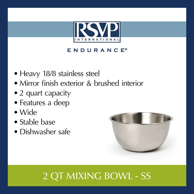 Alt view image 6 of 6 - Endurance Stainless Steel Mixing Bowls, 2 Quart