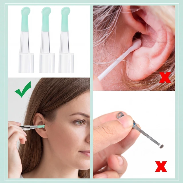 Alt view image 4 of 7 - 10 Pcs 3.5 mm, Otoscope Ear Spoon Replacement Tips, Light Green | Otoscope Ear Spoon Tips, Reusable Plastic Ear Cleaner Replacements, Wax Removal Accessories for Teens, Adults and Home Care