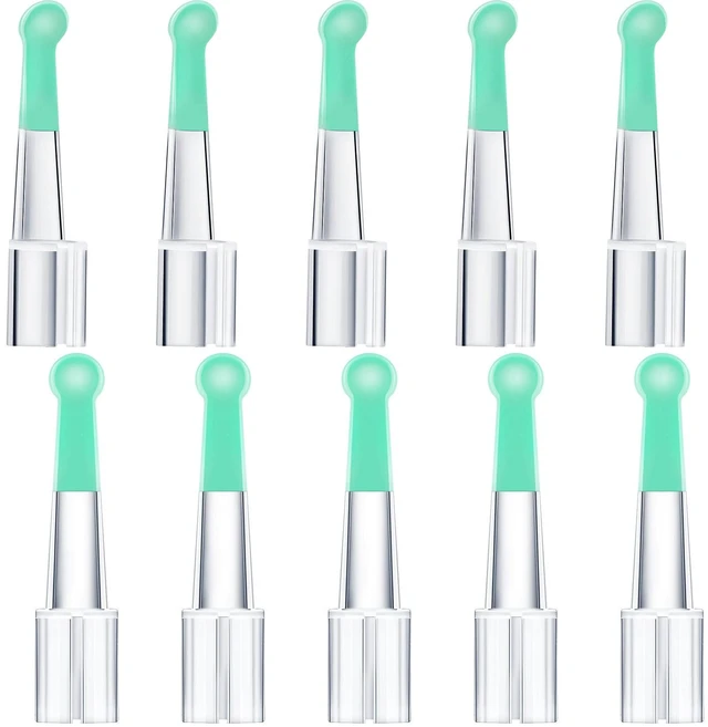 Main image of 10 Pcs 3.5 mm, Otoscope Ear Spoon Replacement Tips, Light Green | Otoscope Ear Spoon Tips, Reusable Plastic Ear Cleaner Replacements, Wax Removal Accessories for Teens, Adults and Home Care