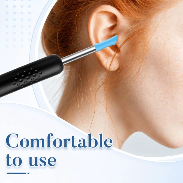 Alt view image 3 of 7 - 60Pcs Ear Wax Removal Tool Replacement Tips Replacement Tips Ears | Blue Silicone Aural Cleaner Cap Set, Reusable Accessory for Wet Dry Ear Wax Cleaning, Compatible with Most Aural Picks