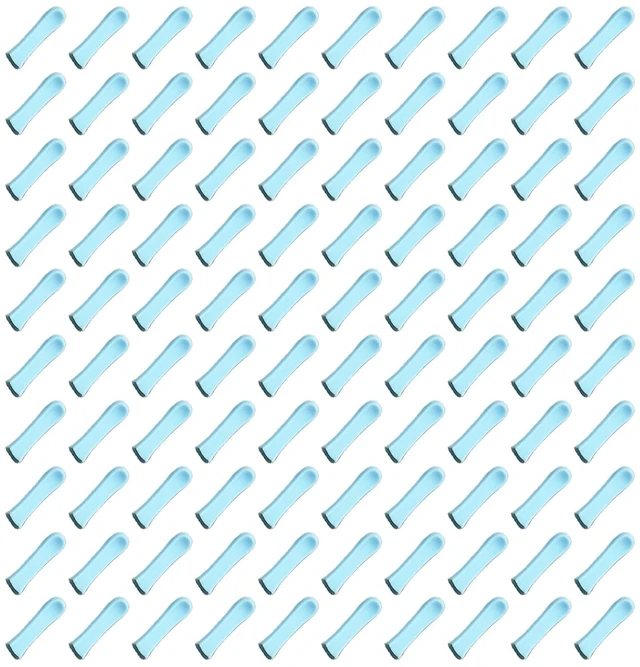 Main image of 100 Pieces Ear Cleaner Tips, Ear Cleaner Replacement Tips, Ear Spoon Tips, Silicone Soft Cleaning Reuse Cap for Ear Wax Removal Tool Accessories (Blue)