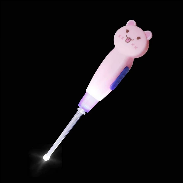 Alt view image 7 of 7 - Cute Cartoon LED Flashlight Earpick with Scoop Tweezers Cleaner Care Tool(Cat)