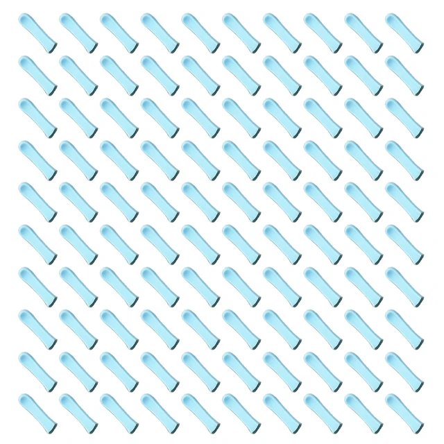 Alt view image 6 of 6 - 100 Pieces Ear Cleaner Tips, Ear Cleaner Replacement Tips, Ear Spoon Tips, Silicone Soft Cleaning Reuse Cap for Ear Wax Removal Tool Accessories (Blue)