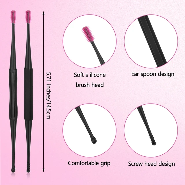 Alt view image 2 of 7 - Q-Grips Ear Wax Removal-Spiral Ear Wax Removal Tool, 6PCS Reusable Earwax Removal Kit Safe Ear Cleaner, Ear Picker Flexible Double Sided Head Ear Wax Removal Kits for Olders Kids Adult