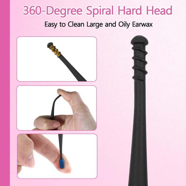 Alt view image 3 of 7 - Q-Grips Ear Wax Removal-Spiral Ear Wax Removal Tool, 6PCS Reusable Earwax Removal Kit Safe Ear Cleaner, Ear Picker Flexible Double Sided Head Ear Wax Removal Kits for Olders Kids Adult