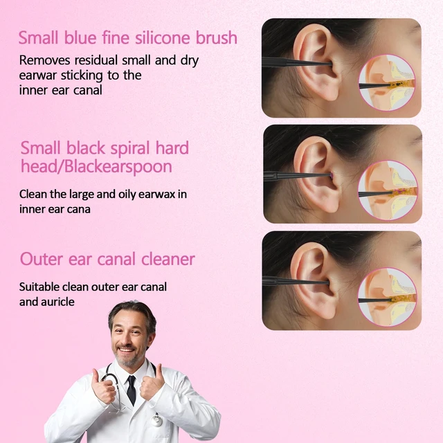 Alt view image 4 of 7 - Q-Grips Ear Wax Removal-Spiral Ear Wax Removal Tool, 6PCS Reusable Earwax Removal Kit Safe Ear Cleaner, Ear Picker Flexible Double Sided Head Ear Wax Removal Kits for Olders Kids Adult
