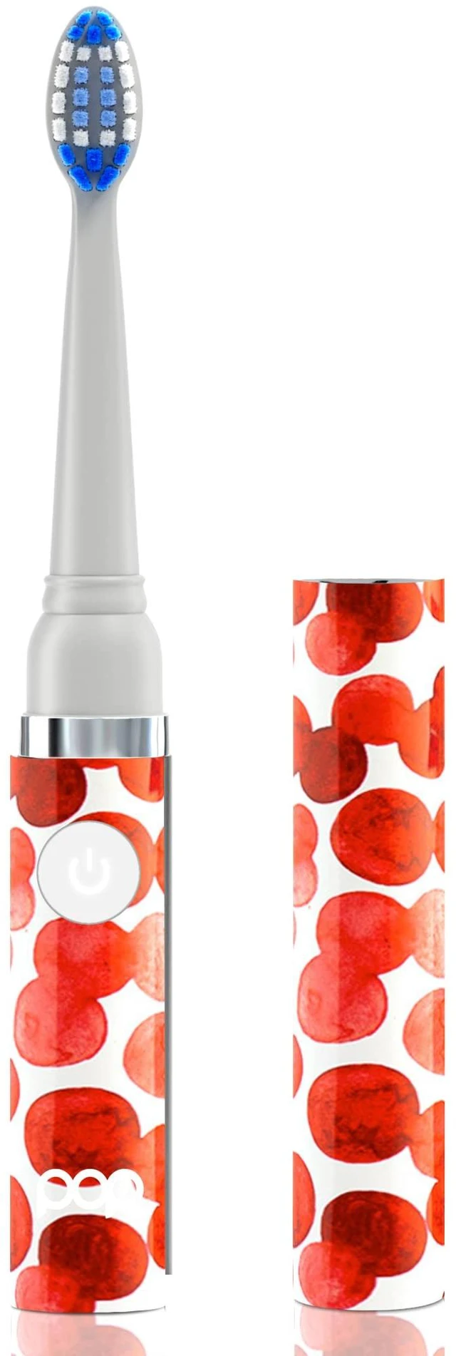 Alt view image 2 of 7 - Electric Toothbrush for Adults 2 Speed (Red Bubbles) Dupont Nylon Bristles 15,000-30,000 Strokes/Minute w/AAA Battery Bathroom Essentials & Travel Essentials TSA Approved