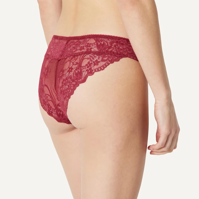 Alt view image 3 of 5 - Amazon Essentials Women's Stretch Galloon Lace Knickers, Bikini, Hipster, Thong & High Waisted Styles, Pack of 6, Soft Petal / Burgundy / Rose, Small