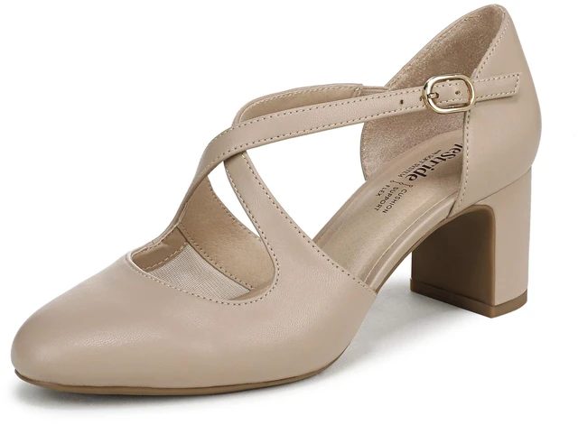 Main image of LifeStride Women's Tracy Strappy Block Heel Pump Pump Tender Taupe 6.5 W