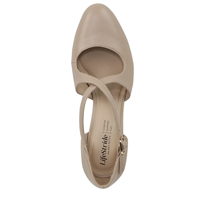 Alt view image 5 of 7 - LifeStride Women's Tracy Strappy Block Heel Pump Pump Tender Taupe 6.5 W