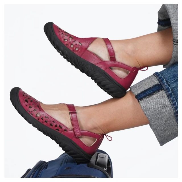 Alt view image 5 of 6 - JBU by Jambu JSport womens Bellerose Mary Jane Flat,Denim,8 US | Comfort, Adjustable, All-terra Traction, APMA Accepted, Casual, Arch Support Insole, Removable Insole