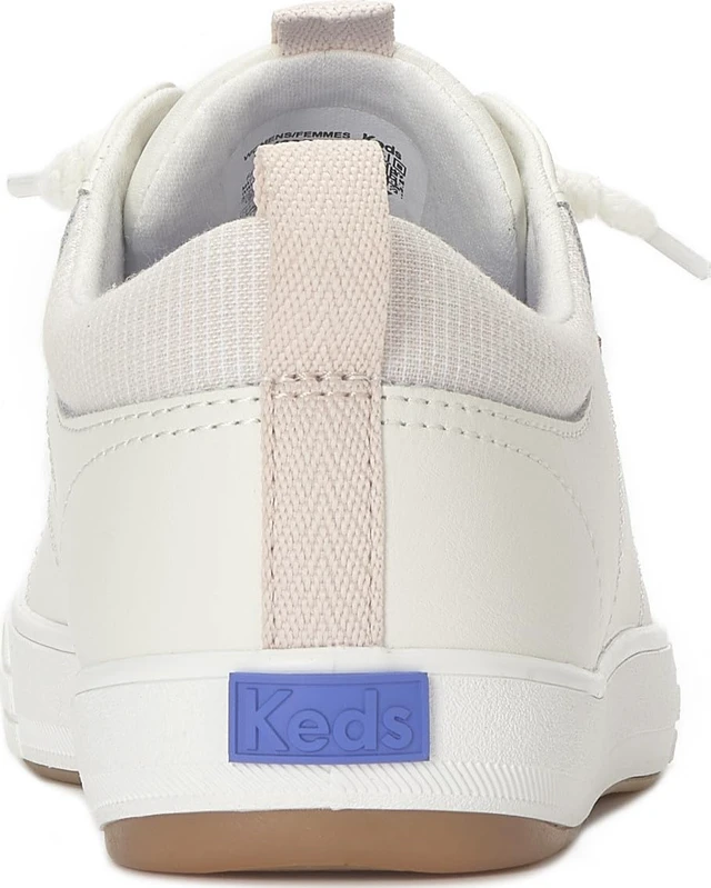 Alt view image 3 of 6 - Keds Center Iii Slip On Fashion Sneaker, Snow White/Fiery Coral, 6.5