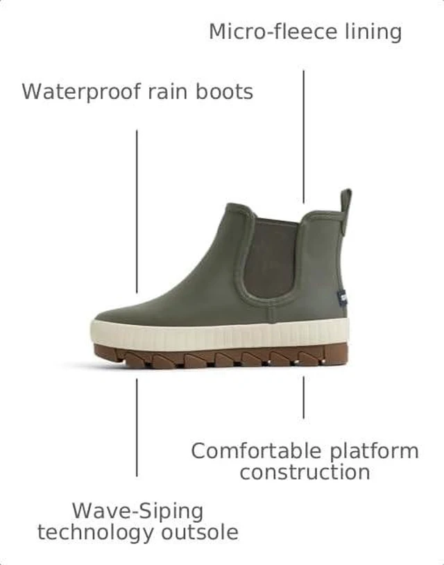 Alt view image 3 of 7 - Sperry Women's Torrent Chelsea Rain Boot, Olive, 7