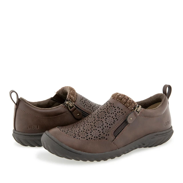 Alt view image 3 of 5 - JBU Women's Amber Casual Comfortable Memory Foam Side-Zip APMA Accepted Slip-On Walking Flat