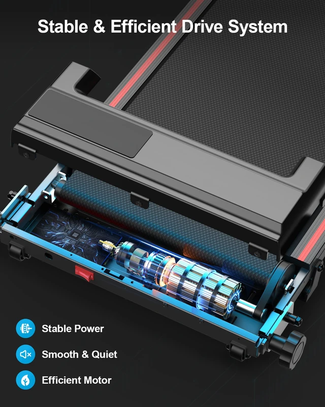 Alt view image 6 of 7 - Treadmills for Home, Walking Pad with Incline, Caminadoras para Hacer Ejercicio, 0.6-6.2 MPH Portable Foldable Under Desk Caminadora, Eléctrica Casa Tredmill, Folding Compact Running Machine