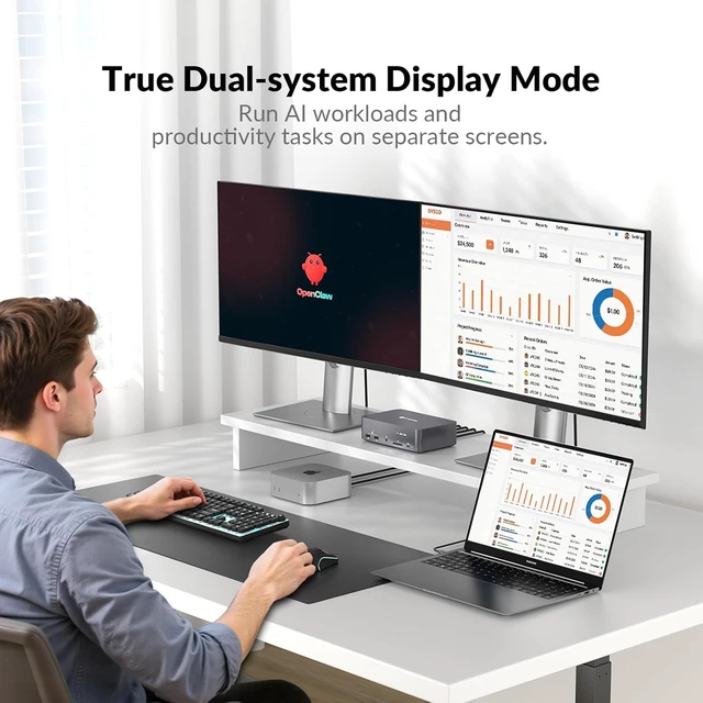 Alt view image 3 of 7 - AV Access iDock X20 Dual USB C KVM Docking Station 2 Laptops Switch