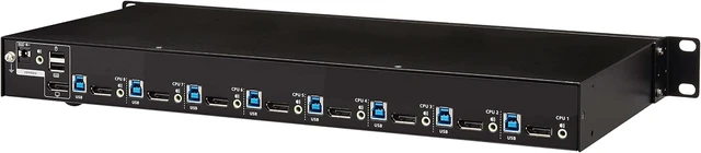 Alt view image 6 of 7 - TRIPP LITE 8-Port Rackmount DVI USB KVM Switch with Audio 2-Port 1URM USB Hub (B043-DUA8-SL)