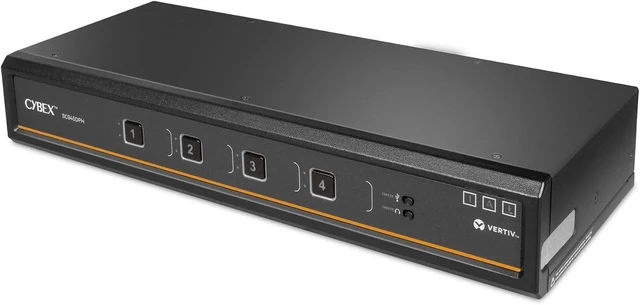 Alt view image 2 of 4 - Vertiv Cybex SC945DPH-400 Secure KVM 4-Port Dual Head USB-C CAC NIAP TAA