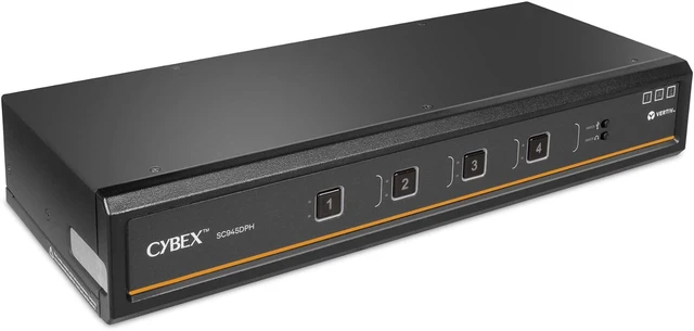 Alt view image 3 of 4 - Vertiv Cybex SC945DPH-400 Secure KVM 4-Port Dual Head USB-C CAC NIAP TAA