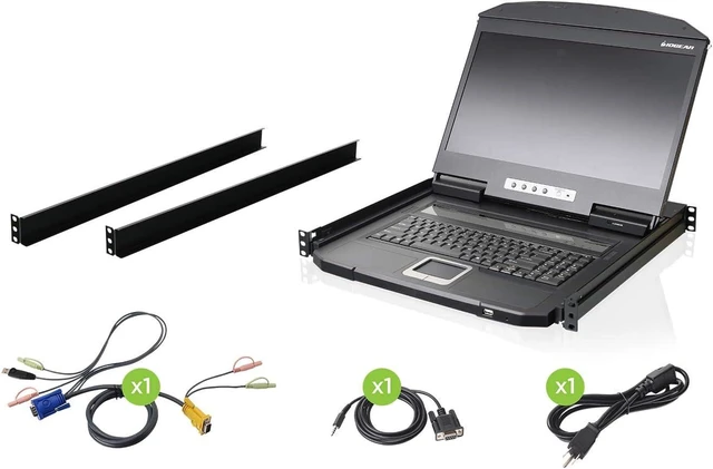 Main image of IOGEAR 18.5" Widescreen Short Depth LCD Console with Audio (TAA Compliant) GCL1900W