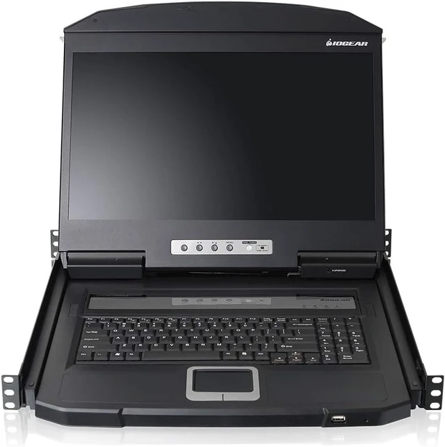 Alt view image 2 of 3 - IOGEAR 18.5" Widescreen Short Depth LCD Console with Audio (TAA Compliant) GCL1900W