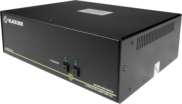 Alt view image 2 of 4 - Black Box Niap 3.0 Secure 2-Port Single-Head Dvi-I Kvm Switch