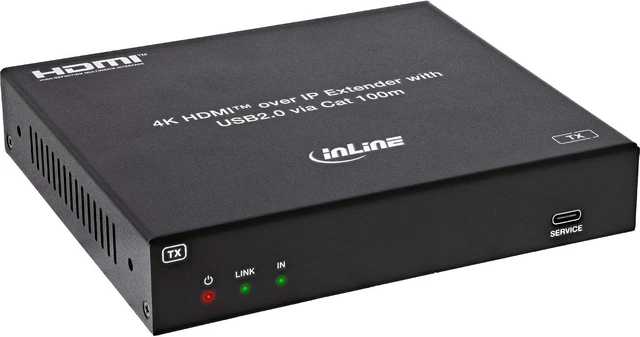 Main image of Inline HDMI KVM Extender Over IP Transmitter, 4K 60 Hz, 100 m