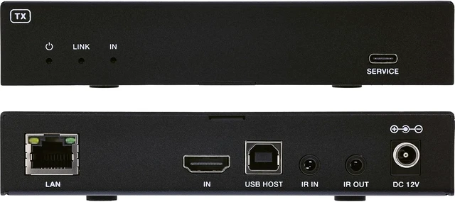 Alt view image 3 of 7 - Inline HDMI KVM Extender Over IP Transmitter, 4K 60 Hz, 100 m