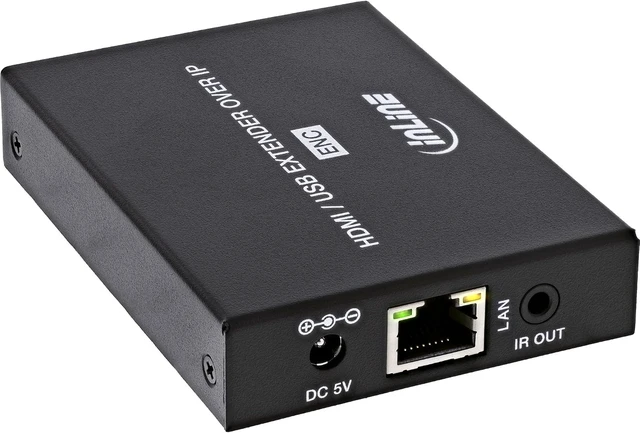 Alt view image 2 of 5 - Inline HDMI KVM Extender Over IP Transmitter, Full HD, USB KVM, IR