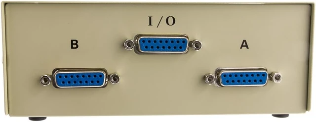 Alt view image 2 of 3 - AB 2-Way Manual Switch Box with DB15 Female Ports Computer Signal Selector