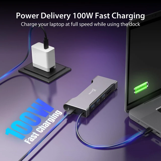 Alt view image 6 of 7 - j5create 12 in 1 Flexible Ports USB-C Hub, MST Dual 4K60Hz/1080p144Hz HDMI