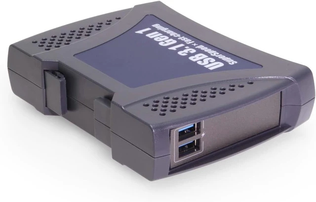 Alt view image 2 of 5 - Coolgear 9 Port USB 3.2 Gen 1 Hub w/Integrated DIN-Rail Clip