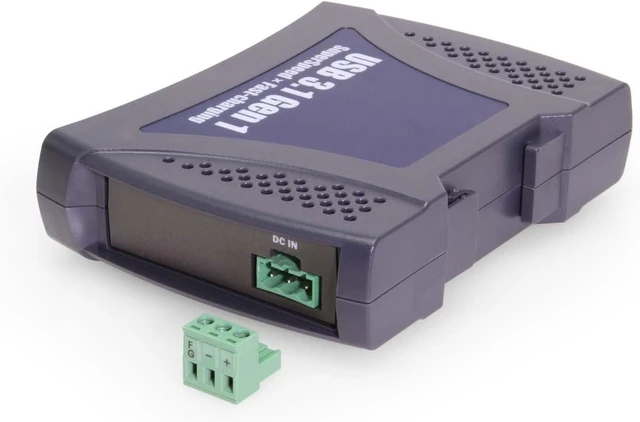 Alt view image 3 of 5 - Coolgear 9 Port USB 3.2 Gen 1 Hub w/Integrated DIN-Rail Clip