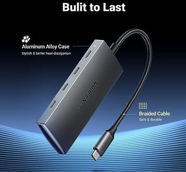 Alt view image 6 of 7 - UGREEN Revodok USB C Hub 10Gbps, 4 Ports USB 3.2 Data Only Adapter, High Speed Multiport Splitter for MacBook Air/Pro, iMac, iPad Pro, iPhone 15/15 Pro, Galaxy S23, and More (Pack of 2)