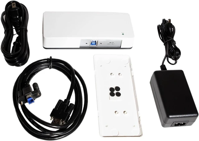 Alt view image 7 of 7 - Coolgear 4 Port USB 3.2 Gen 1 Hub, 5Gbps Speeds, 15KV ESD Surge Protection, Screw Locking Ports, Power Adapter Included