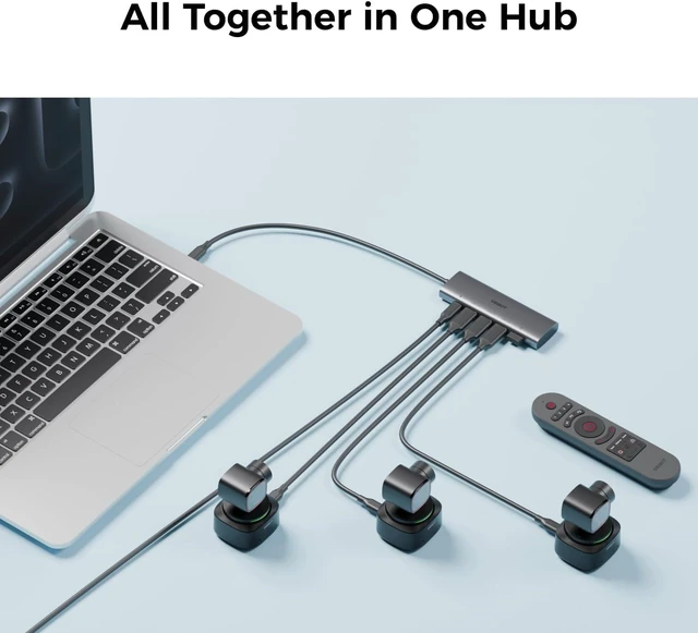 Alt view image 5 of 6 - OBSBOT 3-in-1 USB 3.0 Hub Ultra-high Speed USB 3.0 Transfer 5Gbps