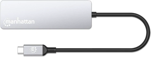 Alt view image 5 of 7 - Manhattan 4-Port 10G USB-C Hub, USB 3.2 Gen 2, Bus Powered, Aluminum Design