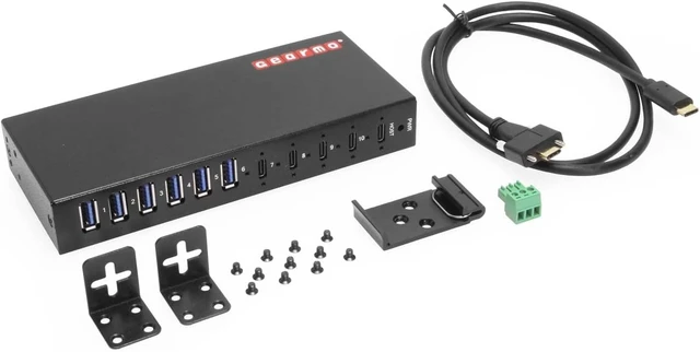 Alt view image 5 of 5 - Gearmo 10 Port USB Hub, 6 USB-A & 4 USB-C, USB 3.2 Hub (GM-HU310CA)