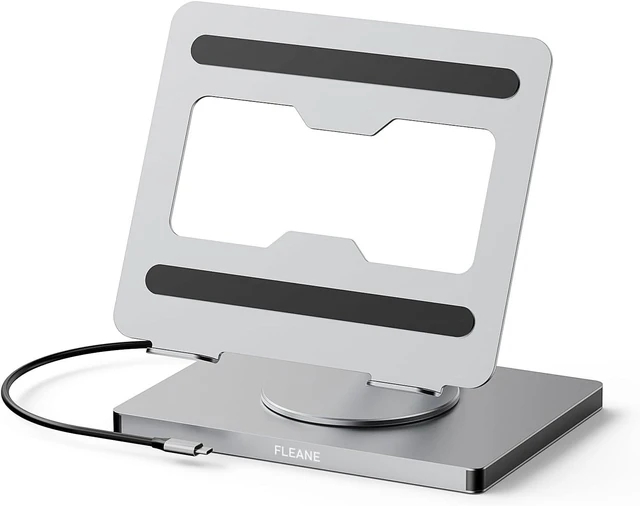 Alt view image 2 of 7 - 10 in 1 Laptop Docking Station Stand for MacBook Pro/Air/Surface/Dell/HP/Lenovo, Mac Type-C Hub with 4K HDMI, USB 3.0, SD/TF Card, RJ45, PD 3.0, USB C Laptop Stand Hub with 360 Rotating Base (ST109A)