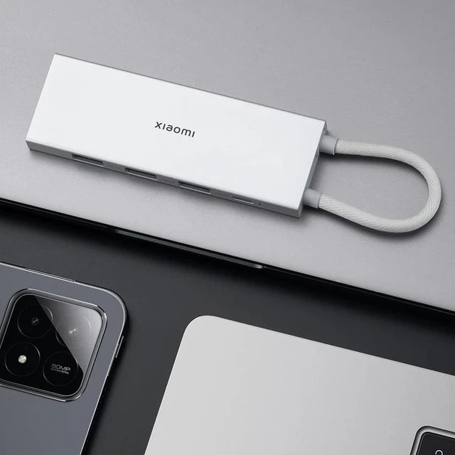 Alt view image 6 of 7 - Xiaomi 5-in-1 Type-C Hub Hub, Dual Display, Supports 4KUHD Resolution, PD100W Rapid Charging, High Speed USB 3.0x3, Type-C HDMI Port, High Speed Data Transfer, Storage Protection, Supports Windows,