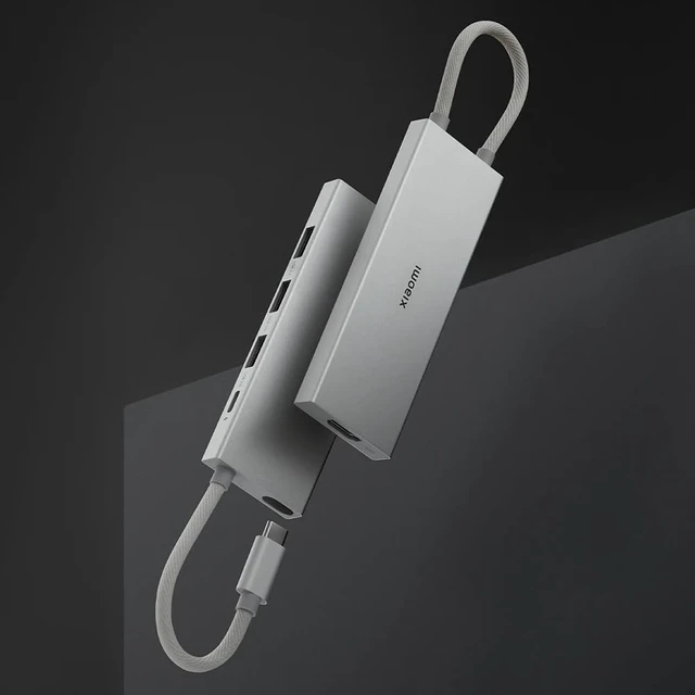 Alt view image 7 of 7 - Xiaomi 5-in-1 Type-C Hub Hub, Dual Display, Supports 4KUHD Resolution, PD100W Rapid Charging, High Speed USB 3.0x3, Type-C HDMI Port, High Speed Data Transfer, Storage Protection, Supports Windows,