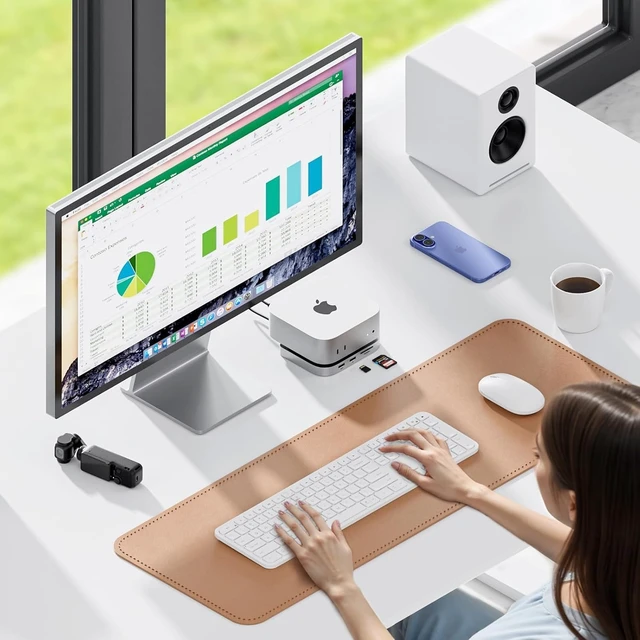 Alt view image 7 of 7 - Mac mini M6 Hub for M5 Pro, M4 /M4 Pro with M.2 SSD Enclosure 8TB & 4K HDMI