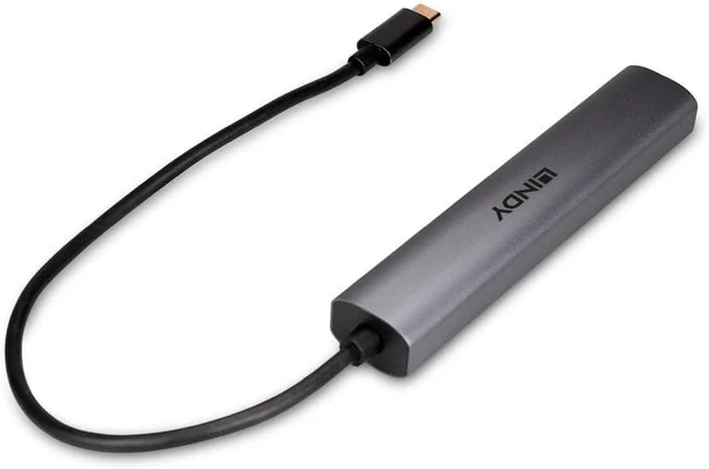 Alt view image 2 of 3 - Lindy 4 Port USB 3.2 Gen 2 Type C Hub