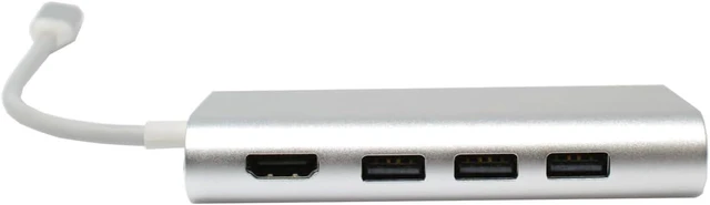 Alt view image 4 of 4 - Best USB C Type C Hub 8-in-1 Ethernet 4K HDMI USB 3.0 Adapter for MacBook Pro Laptop