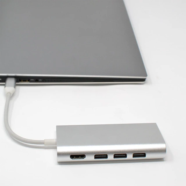 Alt view image 2 of 4 - Best USB C Type C Hub 8-in-1 Ethernet 4K HDMI USB 3.0 Adapter for MacBook Pro Laptop