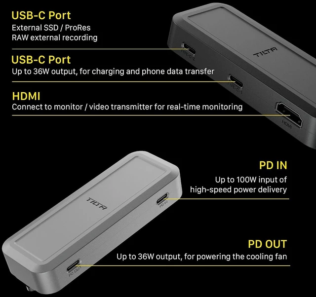 Alt view image 2 of 7 - Tilta Universal Khronos Smartphone Case USB-C Hub