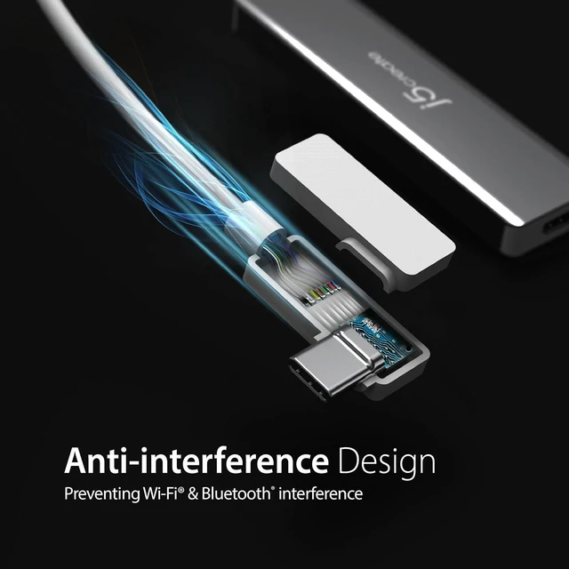 Alt view image 5 of 6 - j5create 5 in 1 Compact USB-C Hub, Type C Adapter with 4K HDMI, 2 USB 3.0